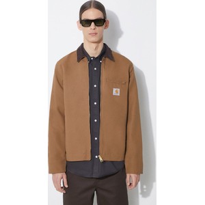 Brązowa kurtka Carhartt WIP w stylu casual z bawełny krótka