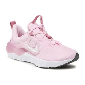 Różowe buty sportowe Nike w sportowym stylu z płaską podeszwą