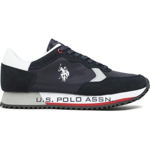Granatowe buty sportowe U.S. Polo w sportowym stylu sznurowane