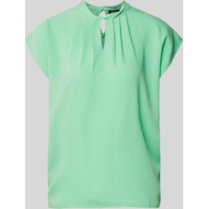 Zielona bluzka More & More w stylu casual z okrągłym dekoltem