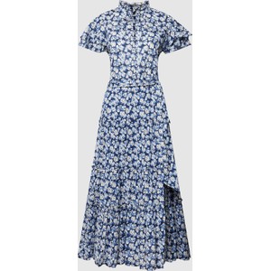 Niebieska sukienka Ralph Lauren z krótkim rękawem