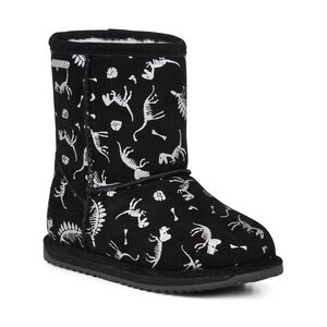 Czarne buty dziecięce zimowe Emu Australia dla dziewczynek