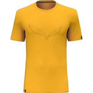 Żółty t-shirt Salewa w sportowym stylu