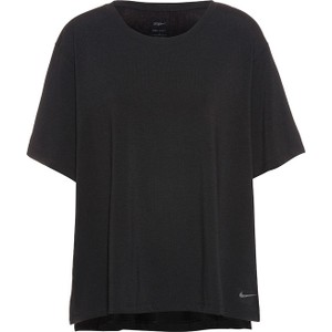 Czarna bluzka Nike z krótkim rękawem z bawełny