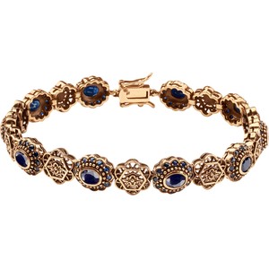 Wiktoriańska - Biżuteria Yes Bransoletka złota z szafirami - Kolekcja Wiktoriańska