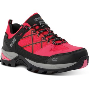 Czerwone buty trekkingowe Regatta z płaską podeszwą