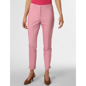 Różowe spodnie comma, w stylu klasycznym z bawełny
