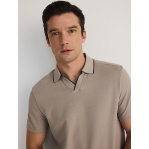 Koszulka polo Reserved z krótkim rękawem z bawełny w stylu casual