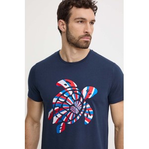 Granatowy t-shirt answear.com z krótkim rękawem w młodzieżowym stylu