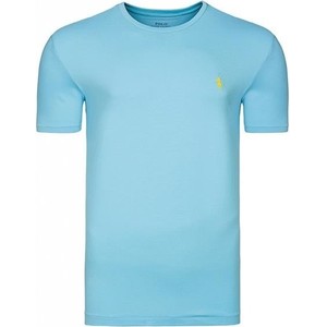 Niebieski t-shirt Ralph Lauren w stylu casual z krótkim rękawem