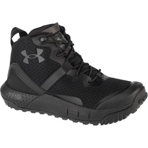 Czarne buty sportowe Under Armour sznurowane z płaską podeszwą w sportowym stylu