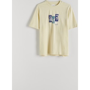 T-shirt Reserved z krótkim rękawem z nadrukiem w młodzieżowym stylu