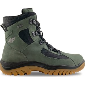 Zielone buty trekkingowe 4F sznurowane