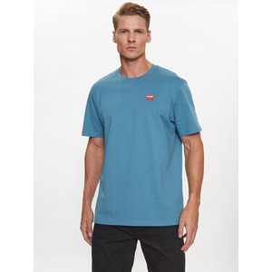 Niebieski t-shirt Wrangler w stylu casual