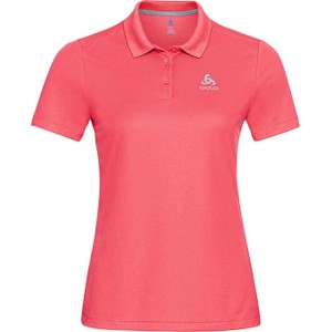 Różowa bluzka ODLO w sportowym stylu z krótkim rękawem