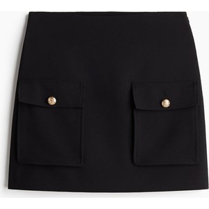 Czarna spódnica H & M w stylu casual mini z tkaniny