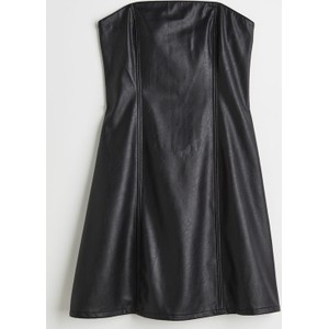 Czarna sukienka H & M mini z okrągłym dekoltem bez rękawów