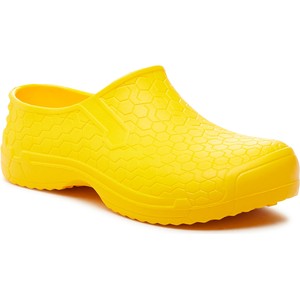 Żółte klapki Dry Walker z płaską podeszwą