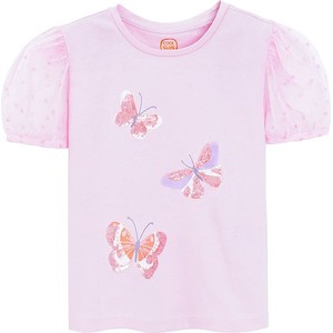 Różowa bluzka dziecięca Cool Club z bawełny dla dziewczynek