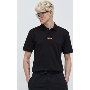 Czarna koszulka polo Hugo Boss w stylu casual