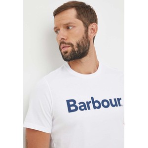 T-shirt Barbour w młodzieżowym stylu z dzianiny