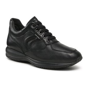 Czarne buty sportowe Geox w sportowym stylu