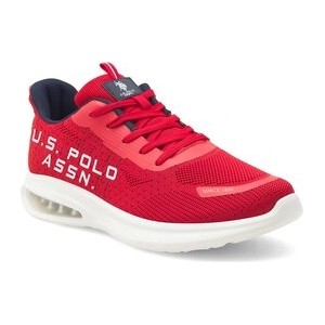 Czerwone buty sportowe U.S. Polo w sportowym stylu