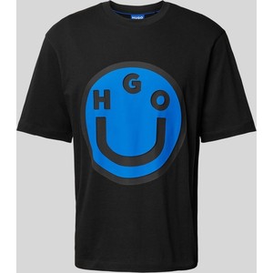 T-shirt Hugo Blue z bawełny w młodzieżowym stylu