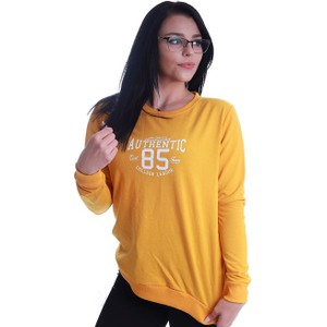 Żółta bluza Pantofelek24.pl w sportowym stylu bez kaptura