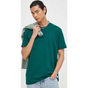 Zielony t-shirt Mercer Amsterdam z krótkim rękawem w stylu casual z dzianiny