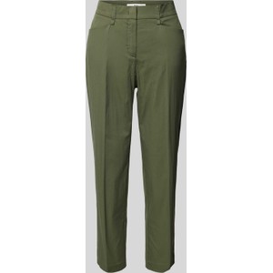Zielone spodnie Brax z bawełny w stylu casual
