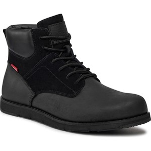 Czarne buty zimowe Levis w stylu casual sznurowane