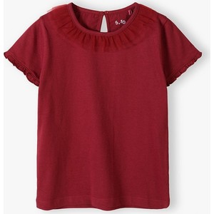 Czerwona bluzka dziecięca 5.10.15. z tiulu dla dziewczynek