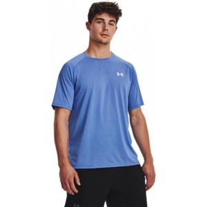 Niebieski t-shirt Under Armour z krótkim rękawem w sportowym stylu