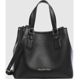Czarna torebka Valentino by Mario Valentino w stylu glamour do ręki średnia