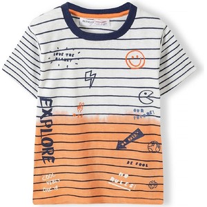 Koszulka dziecięca Minoti dla chłopców z bawełny w paseczki
