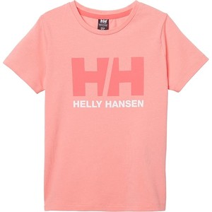 Różowa bluzka dziecięca Helly Hansen dla dziewczynek z bawełny