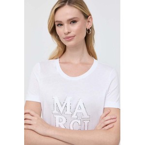 T-shirt Guess by Marciano z okrągłym dekoltem z krótkim rękawem w młodzieżowym stylu