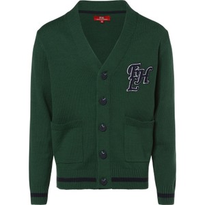 Zielony sweter Finshley & Harding w młodzieżowym stylu z bawełny
