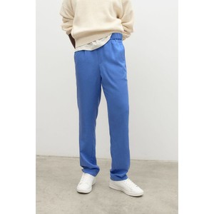Niebieskie spodnie Ecoalf z bawełny w stylu casual
