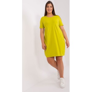 Żółta sukienka Relevance mini dla puszystych w stylu casual
