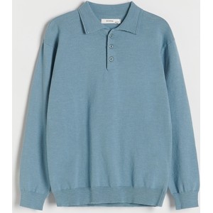 Niebieski sweter Reserved z dzianiny