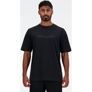 Czarny t-shirt New Balance z dresówki w stylu klasycznym