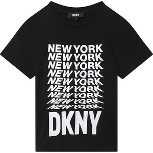 Czarna koszulka dziecięca DKNY dla chłopców