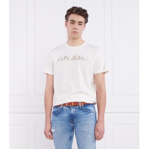 T-shirt Pepe Jeans w młodzieżowym stylu z bawełny z krótkim rękawem