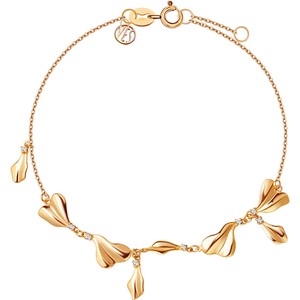 Femini - Biżuteria Yes Bransoletka złota z cyrkoniami - kwiaty - Femini