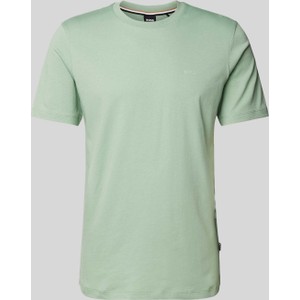 Zielony t-shirt Hugo Boss z nadrukiem z krótkim rękawem z bawełny