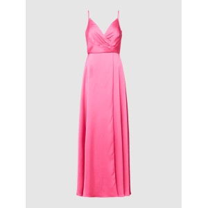 Różowa sukienka Luxuar Fashion kopertowa maxi