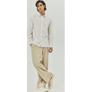 Koszula H & M z tkaniny z długim rękawem w stylu casual