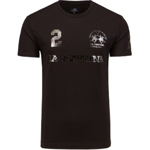 Czarny t-shirt La Martina w młodzieżowym stylu